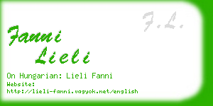 fanni lieli business card